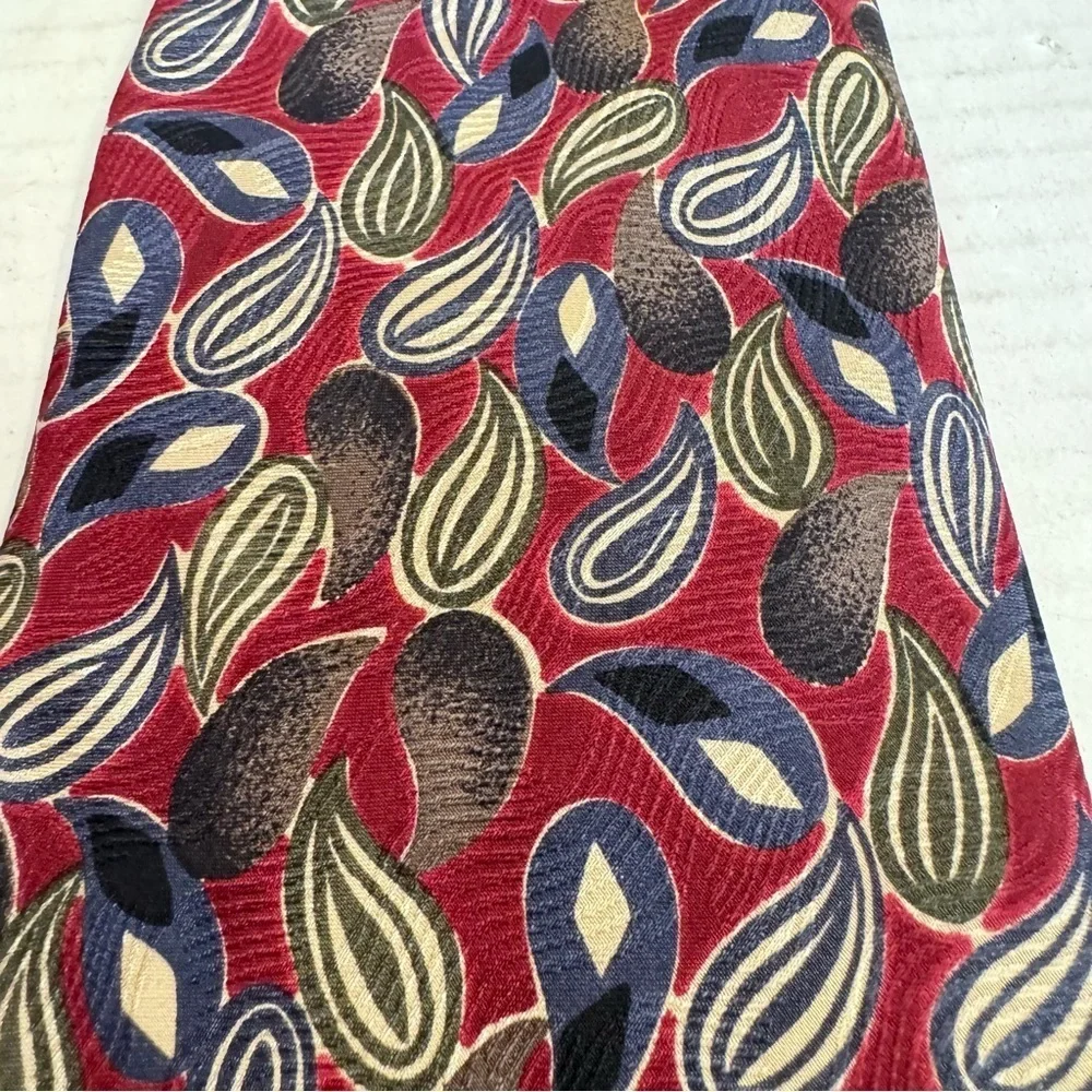 Vintage GIVENCy Monsieur Designer Silk Neck Tie Burgundy Business Preppy Classic